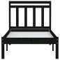 vidaXL Estructura de cama individual de madera maciza negro 90x190 cm vidaXL Estructura de cama individual de madera maciza negro 90x190 cm
