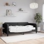 vidaXL Sofá cama con colchón tela negro 90x190 cm vidaXL Sofá cama con colchón tela negro 90x190 cm