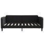 vidaXL Sofá cama con colchón tela negro 90x190 cm vidaXL Sofá cama con colchón tela negro 90x190 cm