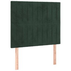 vidaXL Cabeceros 2 unidades de terciopelo verde oscuro 100x5x78/88 cm