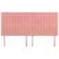 vidaXL Cabeceros 4 unidades de terciopelo rosa 80x5x78/88 cm vidaXL Cabeceros 4 unidades de terciopelo rosa 80x5x78/88 cm
