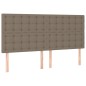 vidaXL Cabeceros 4 unidades de tela gris taupe 90x5x78/88 cm vidaXL Cabeceros 4 unidades de tela gris taupe 90x5x78/88 cm