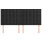 vidaXL Cabeceros 4 unidades de terciopelo negro 90x5x78/88 cm vidaXL Cabeceros 4 unidades de terciopelo negro 90x5x78/88 cm
