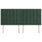 vidaXL Cabeceros 4 unidades de terciopelo verde oscuro 100x5x78/88 cm vidaXL Cabeceros 4 unidades de terciopelo verde oscuro 100x5x78/88 cm