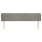 vidaXL Cabecero de terciopelo gris claro 183x23x78/88 cm