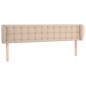 vidaXL Cabecero de cuero sintético color capuchino 163x23x78/88 cm
