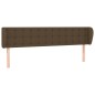 vidaXL Cabecero de tela marrón oscuro 183x23x78/88 cm vidaXL Cabecero de tela marrón oscuro 183x23x78/88 cm