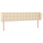 vidaXL Cabecero de tela color crema 183x23x78/88 cm vidaXL Cabecero de tela color crema 183x23x78/88 cm