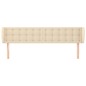 vidaXL Cabecero de tela color crema 183x23x78/88 cm vidaXL Cabecero de tela color crema 183x23x78/88 cm