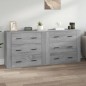vidaXL Aparadores 2 piezas madera contrachapada gris Sonoma vidaXL Aparadores 2 piezas madera contrachapada gris Sonoma