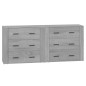 vidaXL Aparadores 2 piezas madera contrachapada gris Sonoma vidaXL Aparadores 2 piezas madera contrachapada gris Sonoma