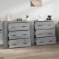 vidaXL Aparadores 2 piezas madera contrachapada gris Sonoma vidaXL Aparadores 2 piezas madera contrachapada gris Sonoma