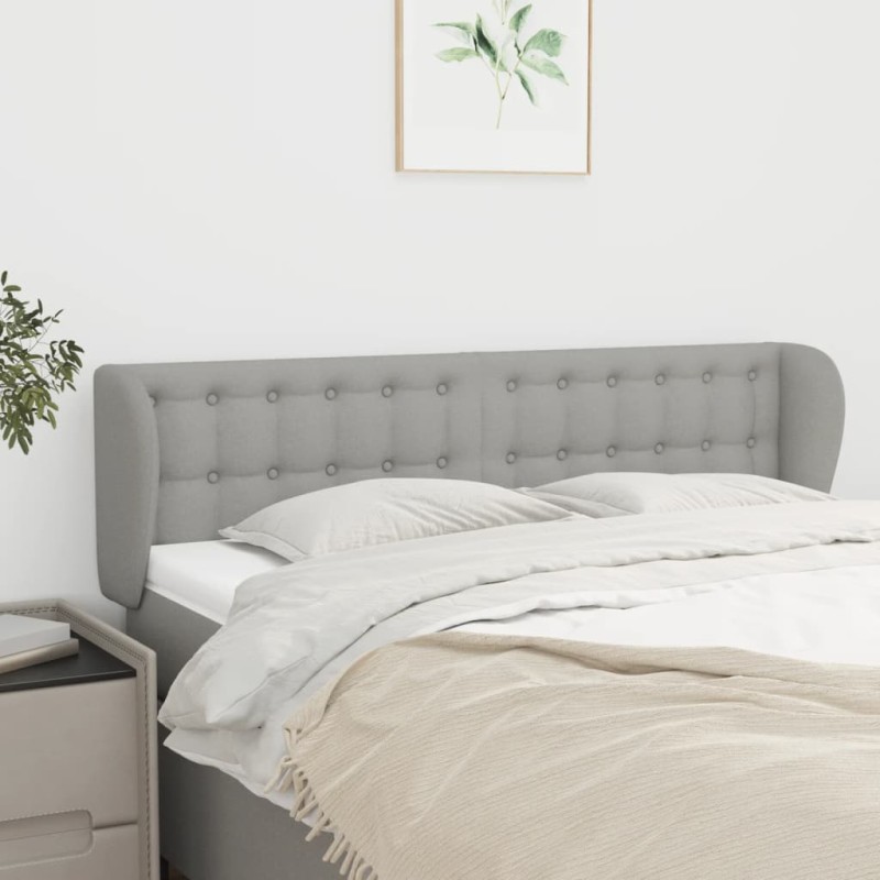 vidaXL Cabecero de tela gris claro 147x23x78/88 cm vidaXL Cabecero de tela gris claro 147x23x78/88 cm