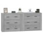 vidaXL Aparadores 2 piezas madera contrachapada gris Sonoma vidaXL Aparadores 2 piezas madera contrachapada gris Sonoma