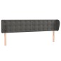 vidaXL Cabecero de terciopelo gris oscuro 183x23x78/88 cm vidaXL Cabecero de terciopelo gris oscuro 183x23x78/88 cm