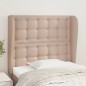 vidaXL Cabecero con orejas cuero sintético capuchino 103x23x118/128 cm