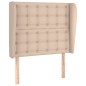 vidaXL Cabecero con orejas cuero sintético capuchino 103x23x118/128 cm