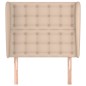 vidaXL Cabecero con orejas cuero sintético capuchino 103x23x118/128 cm