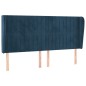vidaXL Cabecero con orejas de terciopelo azul oscuro 163x23x118/128 cm vidaXL Cabecero con orejas de terciopelo azul oscuro 163x23x118/128 cm