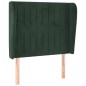 vidaXL Cabecero con orejas de terciopelo verde oscuro 93x23x118/128 cm vidaXL Cabecero con orejas de terciopelo verde oscuro 93x23x118/128 cm