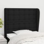 vidaXL Cabecero con orejas de tela negro 93x23x118/128 cm vidaXL Cabecero con orejas de tela negro 93x23x118/128 cm