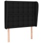vidaXL Cabecero con orejas de tela negro 93x23x118/128 cm vidaXL Cabecero con orejas de tela negro 93x23x118/128 cm