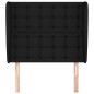 vidaXL Cabecero con orejas de tela negro 93x23x118/128 cm vidaXL Cabecero con orejas de tela negro 93x23x118/128 cm