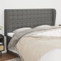 vidaXL Cabecero con orejas de tela gris oscuro 163x23x118/128 cm vidaXL Cabecero con orejas de tela gris oscuro 163x23x118/128 cm