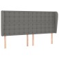vidaXL Cabecero con orejas de tela gris oscuro 163x23x118/128 cm vidaXL Cabecero con orejas de tela gris oscuro 163x23x118/128 cm