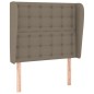 vidaXL Cabecero con orejas de tela gris taupe 93x23x118/128 cm vidaXL Cabecero con orejas de tela gris taupe 93x23x118/128 cm