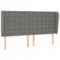 vidaXL Cabecero con orejas de tela gris oscuro 183x23x118/128 cm vidaXL Cabecero con orejas de tela gris oscuro 183x23x118/128 cm