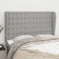 vidaXL Cabecero con orejas de tela gris claro 147x23x118/128 cm vidaXL Cabecero con orejas de tela gris claro 147x23x118/128 cm