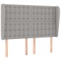vidaXL Cabecero con orejas de tela gris claro 147x23x118/128 cm vidaXL Cabecero con orejas de tela gris claro 147x23x118/128 cm