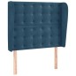 vidaXL Cabecero con orejas de terciopelo azul oscuro 93x23x118/128 cm vidaXL Cabecero con orejas de terciopelo azul oscuro 93x23x118/128 cm