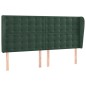 vidaXL Cabecero con orejas de terciopelo verde oscuro 183x23x118/128cm vidaXL Cabecero con orejas de terciopelo verde oscuro 183x23x118/128cm