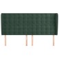 vidaXL Cabecero con orejas de terciopelo verde oscuro 183x23x118/128cm vidaXL Cabecero con orejas de terciopelo verde oscuro 183x23x118/128cm