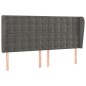 vidaXL Cabecero con orejas de terciopelo gris oscuro 183x23x118/128 cm vidaXL Cabecero con orejas de terciopelo gris oscuro 183x23x118/128 cm