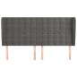 vidaXL Cabecero con orejas de terciopelo gris oscuro 183x23x118/128 cm vidaXL Cabecero con orejas de terciopelo gris oscuro 183x23x118/128 cm