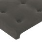 vidaXL Cabecero con orejas de terciopelo gris oscuro 183x23x118/128 cm vidaXL Cabecero con orejas de terciopelo gris oscuro 183x23x118/128 cm