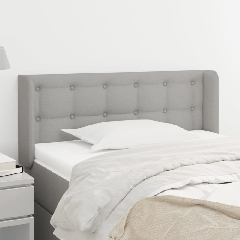 vidaXL Cabecero de tela gris claro 93x16x78/88 cm vidaXL Cabecero de tela gris claro 93x16x78/88 cm