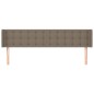 vidaXL Cabecero de tela gris taupe 203x16x78/88 cm vidaXL Cabecero de tela gris taupe 203x16x78/88 cm