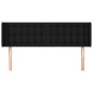 vidaXL Cabecero de tela negro 147x16x78/88 cm