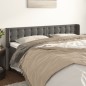 vidaXL Cabecero de terciopelo gris oscuro 183x16x78/88 cm vidaXL Cabecero de terciopelo gris oscuro 183x16x78/88 cm