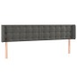 vidaXL Cabecero de terciopelo gris oscuro 183x16x78/88 cm vidaXL Cabecero de terciopelo gris oscuro 183x16x78/88 cm