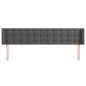 vidaXL Cabecero de terciopelo gris oscuro 183x16x78/88 cm vidaXL Cabecero de terciopelo gris oscuro 183x16x78/88 cm