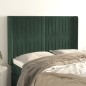 vidaXL Cabecero con orejas de terciopelo verde oscuro 147x16x118/128cm vidaXL Cabecero con orejas de terciopelo verde oscuro 147x16x118/128cm