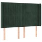 vidaXL Cabecero con orejas de terciopelo verde oscuro 147x16x118/128cm vidaXL Cabecero con orejas de terciopelo verde oscuro 147x16x118/128cm
