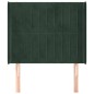 vidaXL Cabecero con orejas de terciopelo verde oscuro 93x16x118/128 cm vidaXL Cabecero con orejas de terciopelo verde oscuro 93x16x118/128 cm