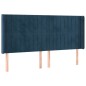 vidaXL Cabecero con orejas de terciopelo azul oscuro 203x16x118/128 cm vidaXL Cabecero con orejas de terciopelo azul oscuro 203x16x118/128 cm