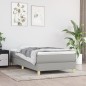 vidaXL Cama box spring con colchón tela gris claro 90x190 cm vidaXL Cama box spring con colchón tela gris claro 90x190 cm